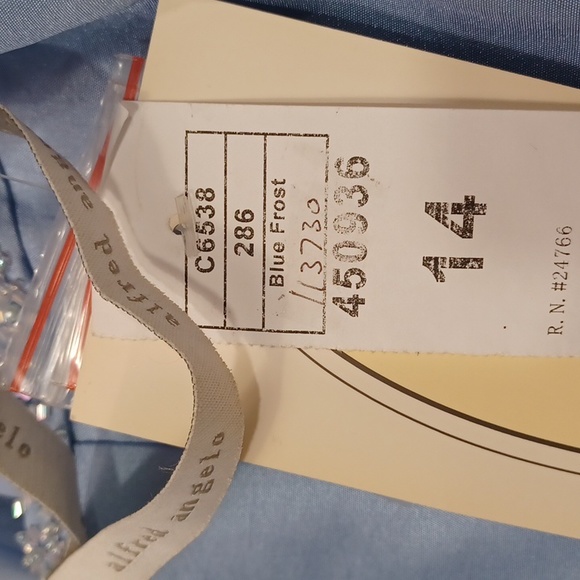 Alfred Angelo 2 Piece "Blue Frost" Taffeta Dress NEW Sz. 14 - Picture 6 of 9